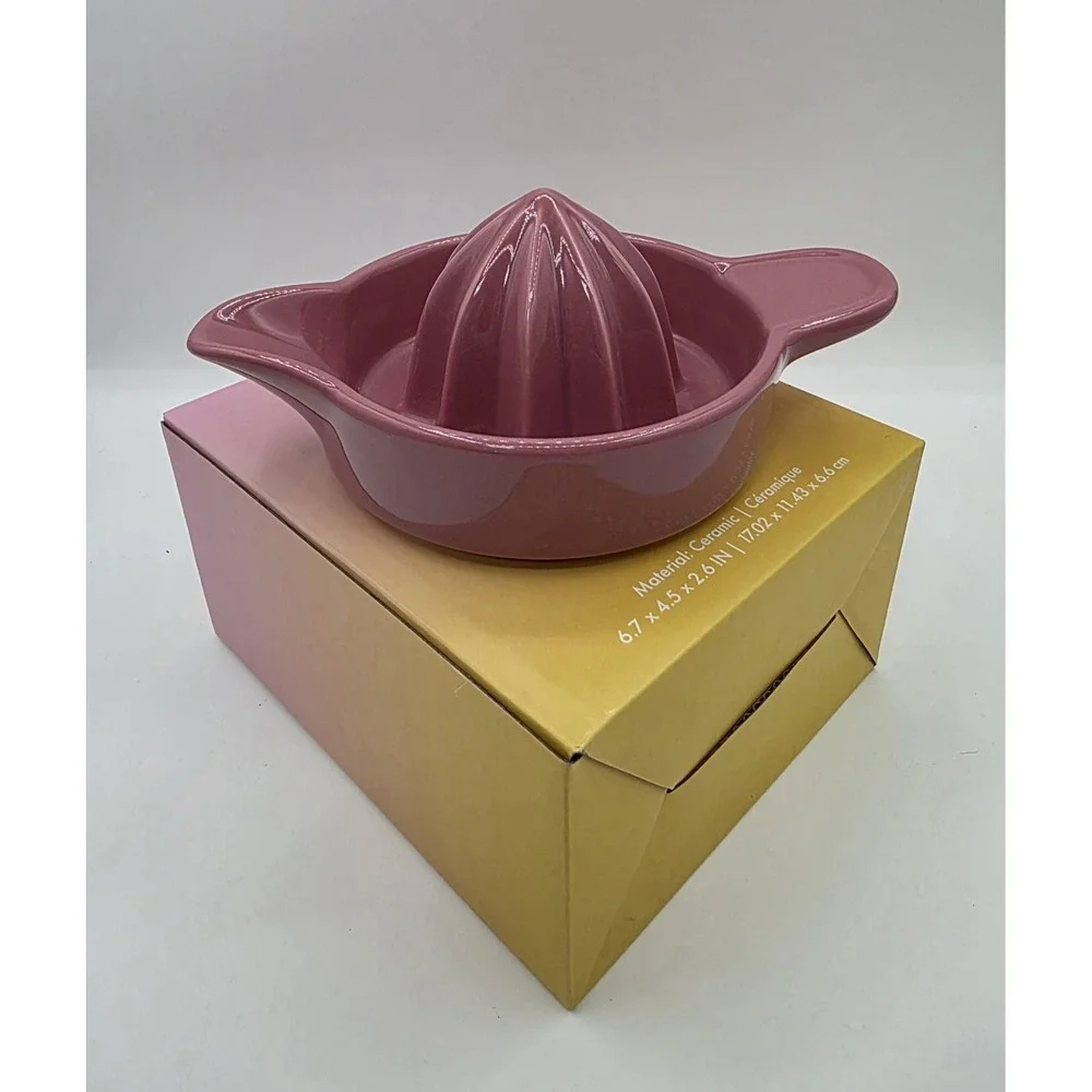 Noon and Moon - Ceramic - Pink - Hand Juicer - New in Box